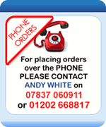 Call Andy White on 01202 668817 for phone orders Wholesale Clearance