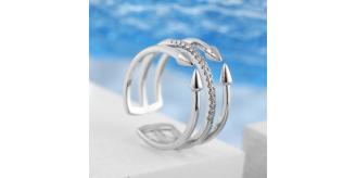 10pc WOMENS ADJUSTABLE TRIPLE BAND LUXURY RING | GCJ169
