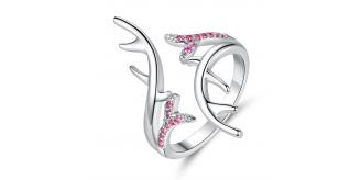 10pc REINDEER DESIGN OPEN WOMENS RING | GCJ183 UK SELLER