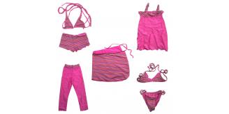 One Off Joblot of 9 Azaryah Girls Pink Mixed Luxury Children / Junior Swimwear