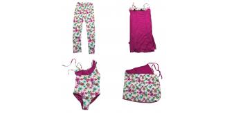 One Off Joblot of 7 Azaryah Girls White Floral Mixed Luxury Childrens Swimwear