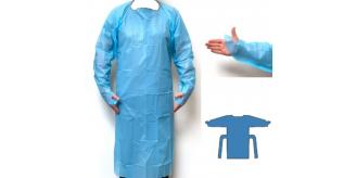 50pc Waterproof Dental Hairdresser Disposable Protective Gown Apron Thumb-Loops UK SELLER