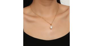 10pc Stunning Gold Pearl Pendant Necklace UK seller| GCJ222