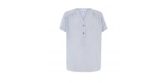 10 x Warehouse Blue & White Striped Short Sleeve Blouse Top Bagged Brand New