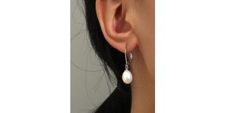 20pc White Freshwater Pearl Drop Earrings I GCJ236- -Gold/Silver