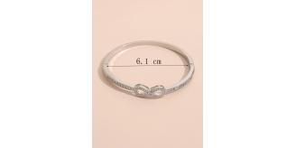 10pc Crystal Filled Infinity Bangle I GCJ240 - Silver/Rose Gold