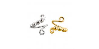 10pc Fidget Meditation Ring Adjustable 10 Beads I GCJ272 Gold/Silver