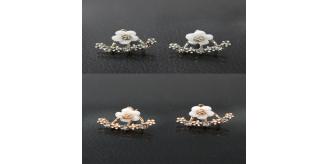 20pairs_Small daisy flower back hanging earrings - Gold or Silver_UK Seller_GCC035