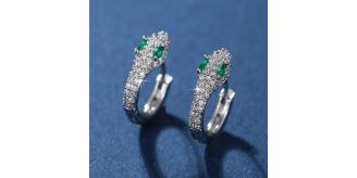 10pairs_Silver Snake Huggies Earrings_UK Seller_GCJ166- silver