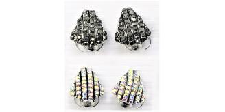 10pairs_Crystal Double Hoop Link Earrings – Gold or Silver_UK sEller_GCJ514Variable