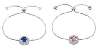 10pc_Silver Tone Crystal Adjustable Bracelet and Earrings set_UK Seller_GCJ525Variable