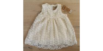 One Off Joblot Of 7 MeMini 100% Cotton Lace Cream Girls Dresses
