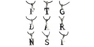 Wholesale Joblot of 360 Silver & Black Colour Letter Fashion Necklaces