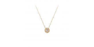 10pcs Gold Tone Round Halo Crystal Pendant Necklace|GCJ304|UK SELLER