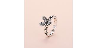 10pcs Silver Tone Mickey Adjustable Open Ring|GCJ308|UK SELLER