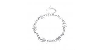 10pcs Silver Tone Mickey Bracelet with Cubic Zircon|GCJ311|UK SELLER