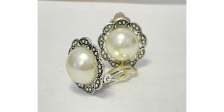 10pcs Pearl Round Non Pierced Clip on Stud Earrings|GCJ316|UK SELLER