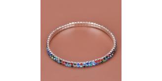 20 pcs - Sparkling Double Row Colourful Crystal Zirconia Anklets|GCJA079|UK SELLER