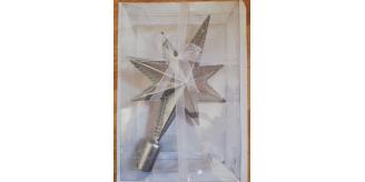 Silver tree topper star (plastic)