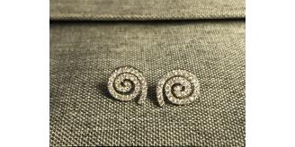 Swirl genuine silver earrings