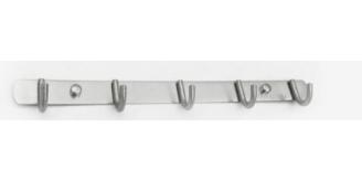stainless wall hooks 5 pegs steel fixings useful towels,coats fixings included