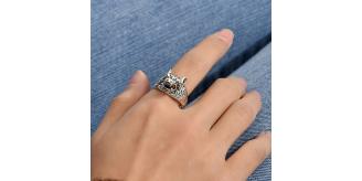 10 pcs - Fashionable Wolf Head Ring Silver Tone|GCJ387|UK SELLER