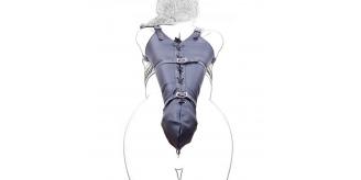 5pcs - PU Leather Bondage Restraint Straight Arm Binder Lace-up Body Harness Sleeves|GCSM032|UK SELLER