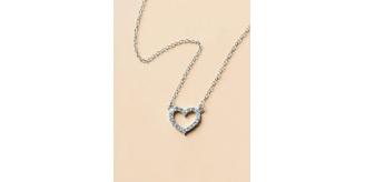 50x Love Heart Necklaces Jewellery on Silver Chain