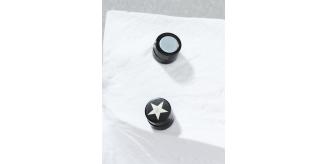 10 Pairs - Stainless Steel Magnetic Non pierced Black Star Stud Earrings|GCJ556|UK SELLER