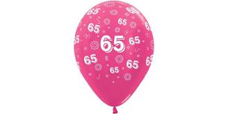1500 Sempertex Biodegradable 65th Birthday balloons in packs of 25