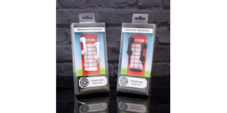 1248 x Telephone Earphones Retro Design White and Black