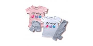 Joblot of 16 Pieces Brand New Girls 2-Pcs Legging Set in 2 Styles Sizes 2y-8y