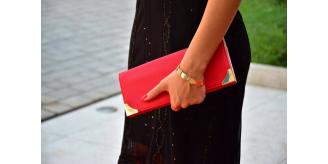 BTR3ND – Elegant Red Women’s Clutch Hand Bag Wallet – Faux Leather