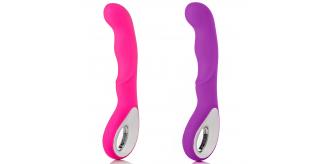 5pcs - Soft Touch Waterproof Rechargeable 10 Modes G-Spot Vibrator - Random Colour|GCAP001-Pink/Purple|UK seller