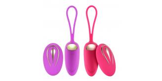 5pcs - 12 Modes Wireless Rechargeable Mermaid Vibrating Egg with Remote Control - Random Colour|GCAP018-Pink/Purple|UK seller