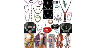 30 pcs - Boho Jewellery Kaftan Tri-Set Bundle Summer Holiday UK size 8-16|GCJSET019-Boho-3pcs Tri-set|UK seller