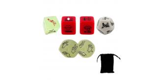 60 pcs - Adult Games Action Body Part Sex Dices-6 Pieces Set (10 sets)|GCAP154-6pc set with Pouch|UK seller