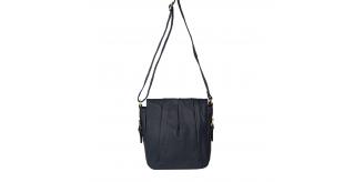 Florence - (Nappa Leather) Ruched Flapover Cross Body Bag by Bolla
