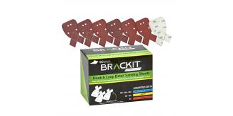 JOBLOT OF 9 PACKS OF Brackit Mouse Sandpaper Pads with Hook & Loop - 120 Bulk Pack Mixed Grits 60, 80, 120, 180, 240, 320 – Fits in Detail Palm Sand