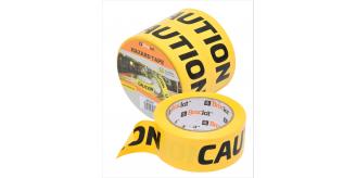24 Rolls (8 3 packs) of Brackit Caution Adhesive Tape 48mm x 30m - Yellow and Black Hazard Warning and Safety Marking