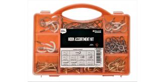 10 packs of brackit 233 Piece Hook Assortment – Including PVC Cup Hooks, Square Hooks, Eye Hooks and Screw Hooks – for DIY and Home Décor Project