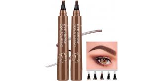 10pcs - 4 Points Natural Long Lasting Waterproof Fork Tip Cosmetic Eyebrow Pencil - Random Colour|GCM002-Eyebrow Pencil |UK seller