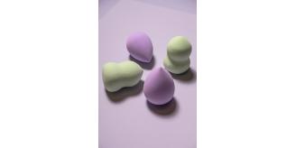 Pack of 4 Green & Purple Beauty Blenders Makeup Beauty Sponge Set