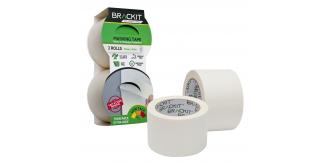 brackit White Masking Tape; Twin Pack - Easy Removal For Painting and Decorating or Arts and Crafts… (72mm)