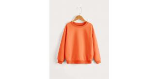 Brand New Joblot of 10 Pack Unisex Children Plain Orange Sweatshirts (3y-13y)