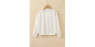 Brand New Joblot of 10-Pack Unisex Children Plain White Sweatshirts (3y-13y)
