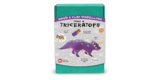 Fiesta Crafts Make A Triceratops Wood and Clay Craft Kit