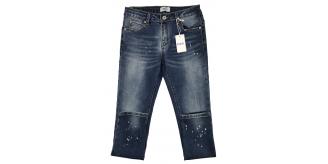 One Off Joblot of 3 Aygey Childrens Slim Fit Blue Denim Jeans with Paint Detail