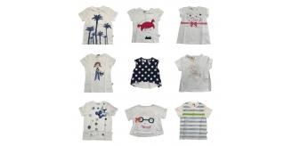 One Off Joblot of 17 Girl's Mixed Branded Graphic & Patterned T-Shirts