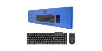 EVO LABS CM-500UK WIRED KEYBOARD AND MOUSE COMBO SET
